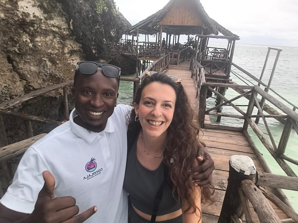 Happy guests on Zanzibar beach