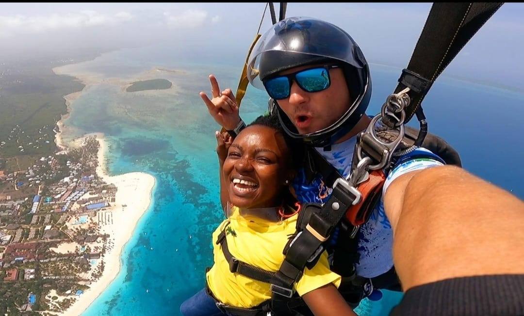 Tandem skydiving Zanzibar