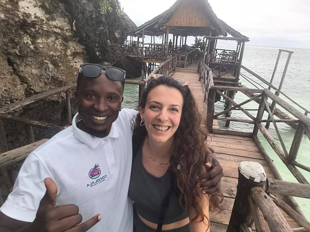 Happy guests on Zanzibar beach